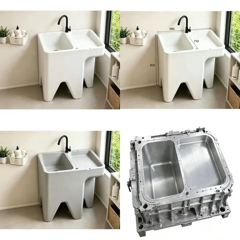 Hot Selling Multi Functional Plastic Laundry Basin Portable Washing Basin PE Material Durable Household Cleaning Tub for