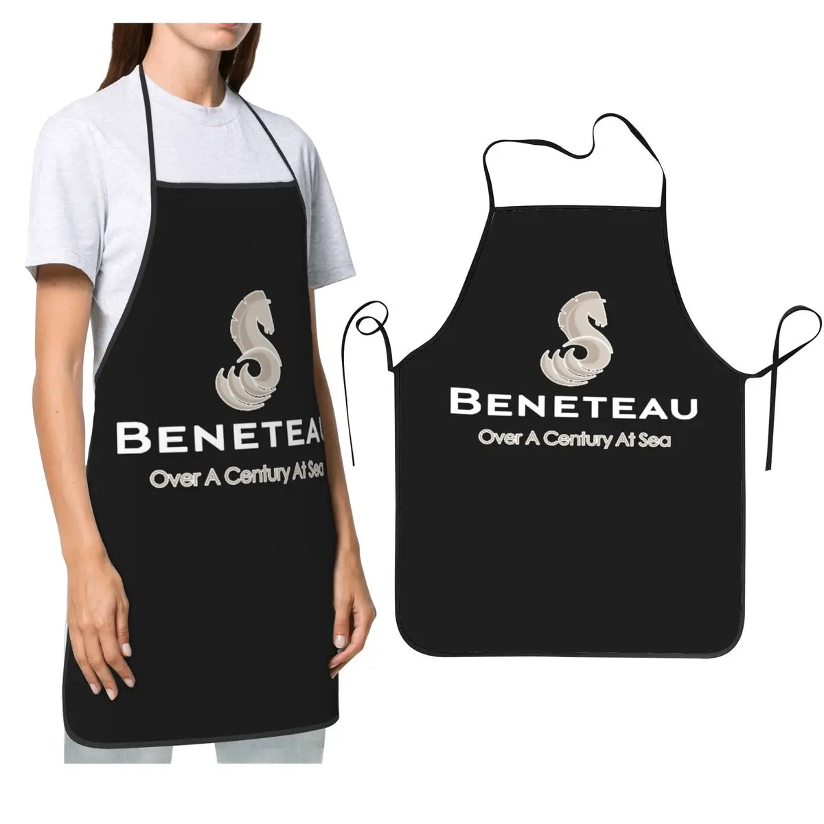 

Beneteau парусная лодка, фартук для парусного спорта, шеф-повар, приготовление пищи, выпечка, нагрудник без рукавов, кухонный фартук для чистки для женщин и мужчин, живопись