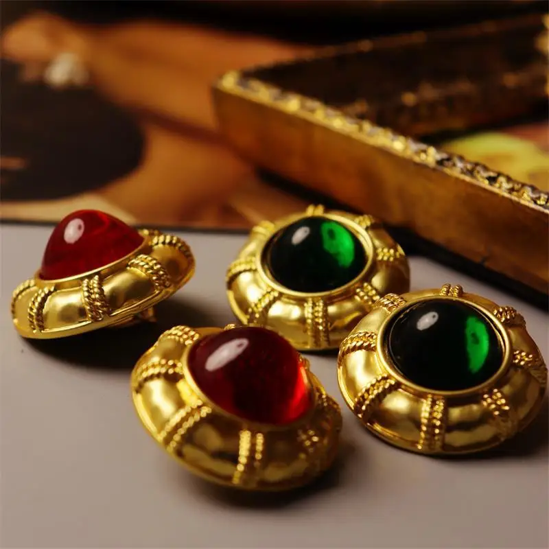 

Vintage Medieval Red Glazed Jelly Ear Clip Ears