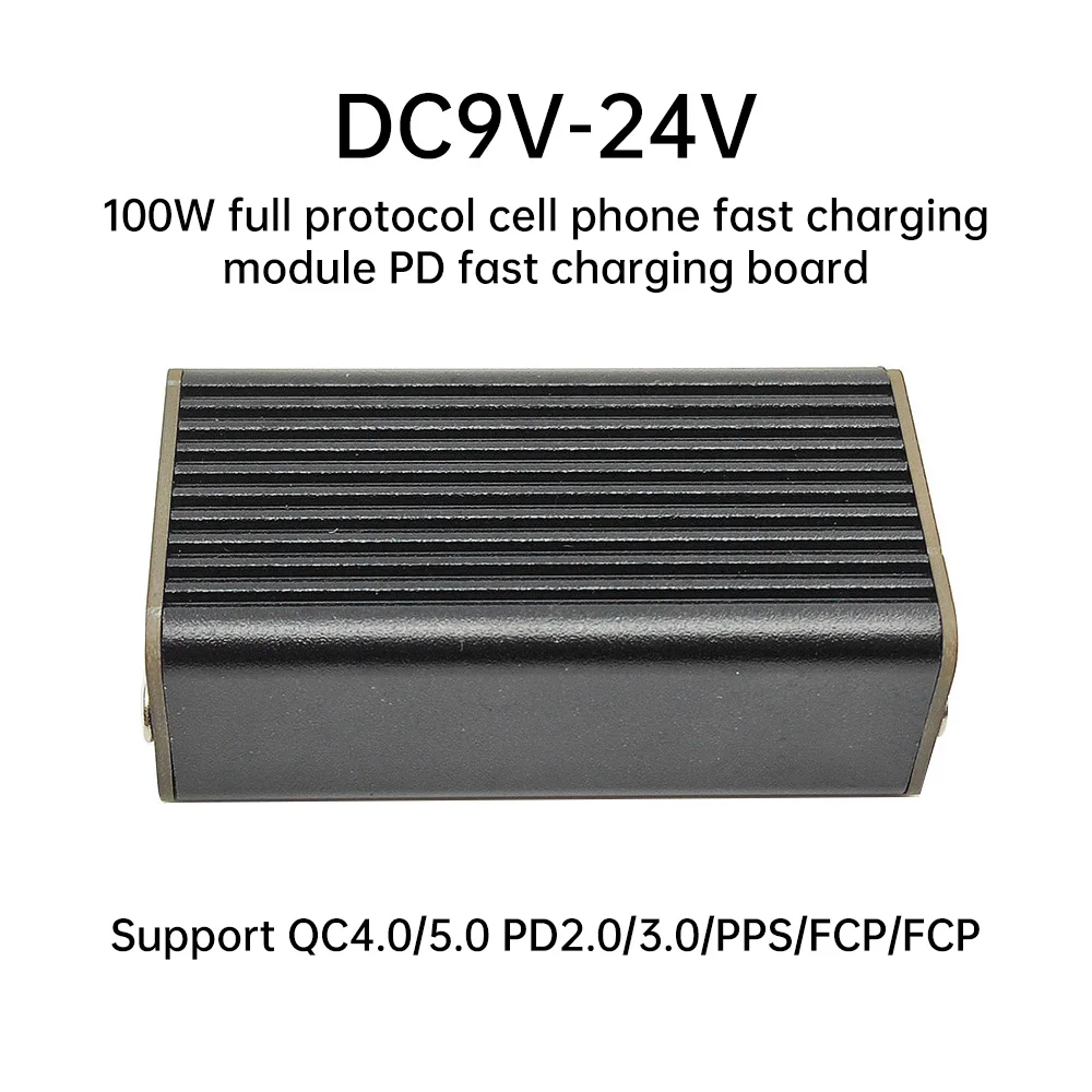 100W Fast Charger USB Power Adapter Buck Board DC 9V-24V Input Type-C/USB Output Interface Support QC4.0/PD3.0/PPS/FCP/FCP etc