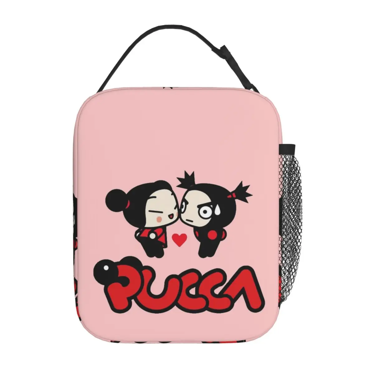 Cartoon Garu Pucca Animation Insulated Lunch Bag for Women Children Portable Food Boxes Thermal Lunch Box Tote