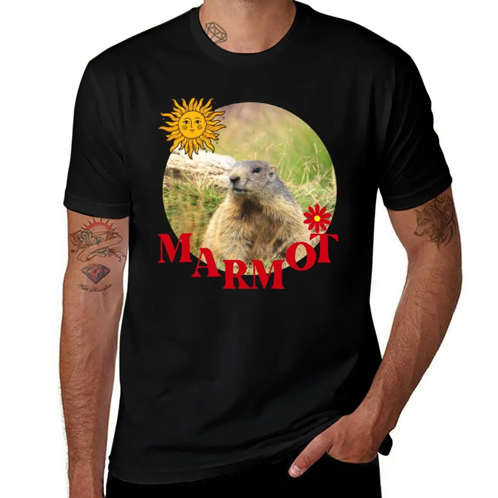 Marmot Schweiz Schweiz Lustiges Marmot-T-Shirt aus den Vereinigten Staaten Street Art Print T-Shirt