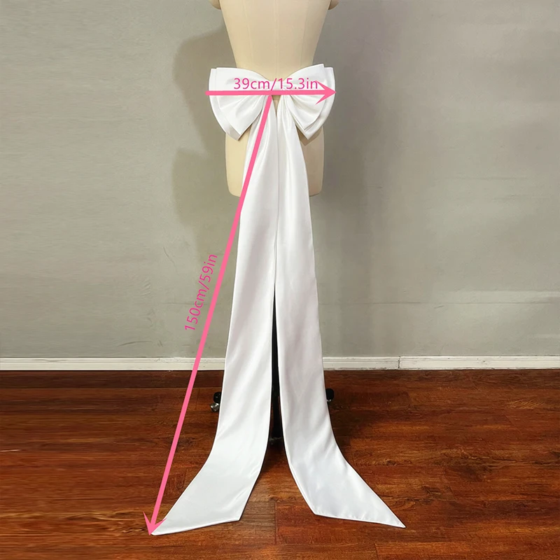 Wedding Dress BigTrailing Bowknot Detachable Elegant Extra Large Bowknot Catwalk Stage Performance Lolita Cosplay Decor