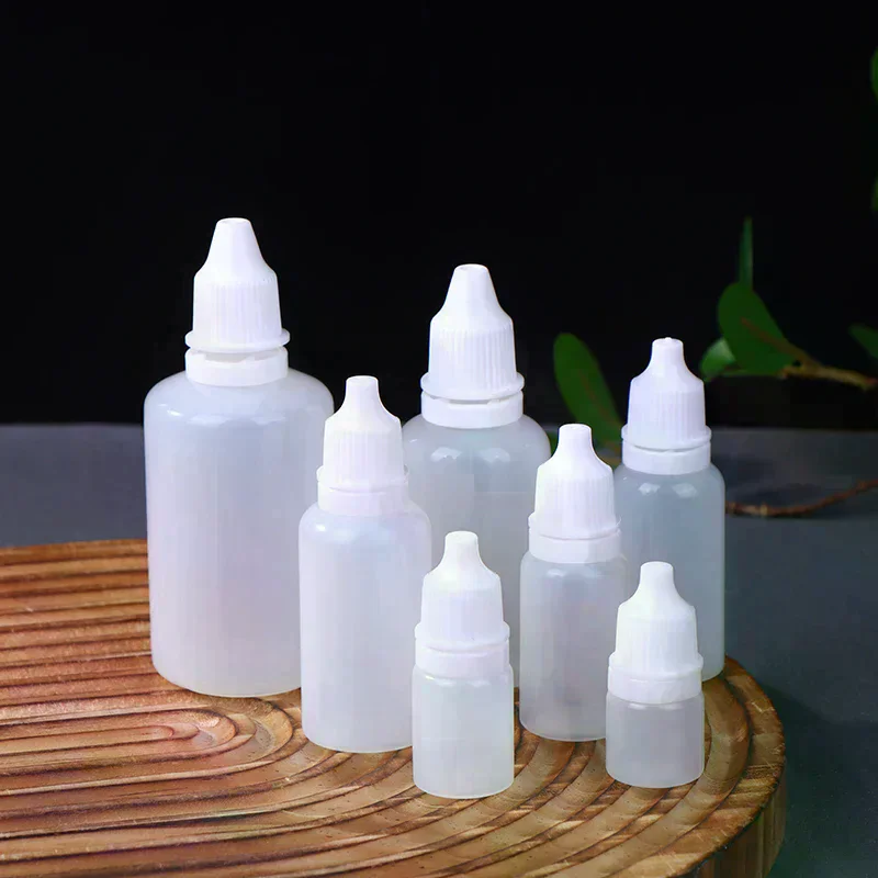 10PCS 5/10/15/20/30/50ml Empty Plastic Dropper Bottle Paint Beauty Oil Squeezable Refillable Bottle Cosmetics Storage Bottles