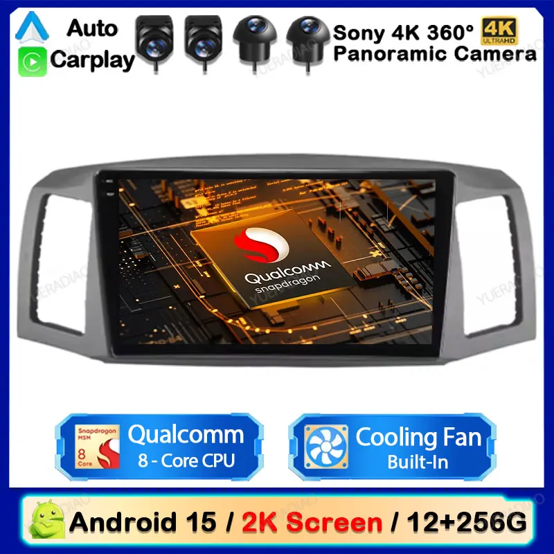 

Android 15 Car Radio For JEEP Grand Cherokee 2004 - 2007 Multimedia Stereo Video Player 4G WIFI Carplay Auto GPS NAVI Head Unit