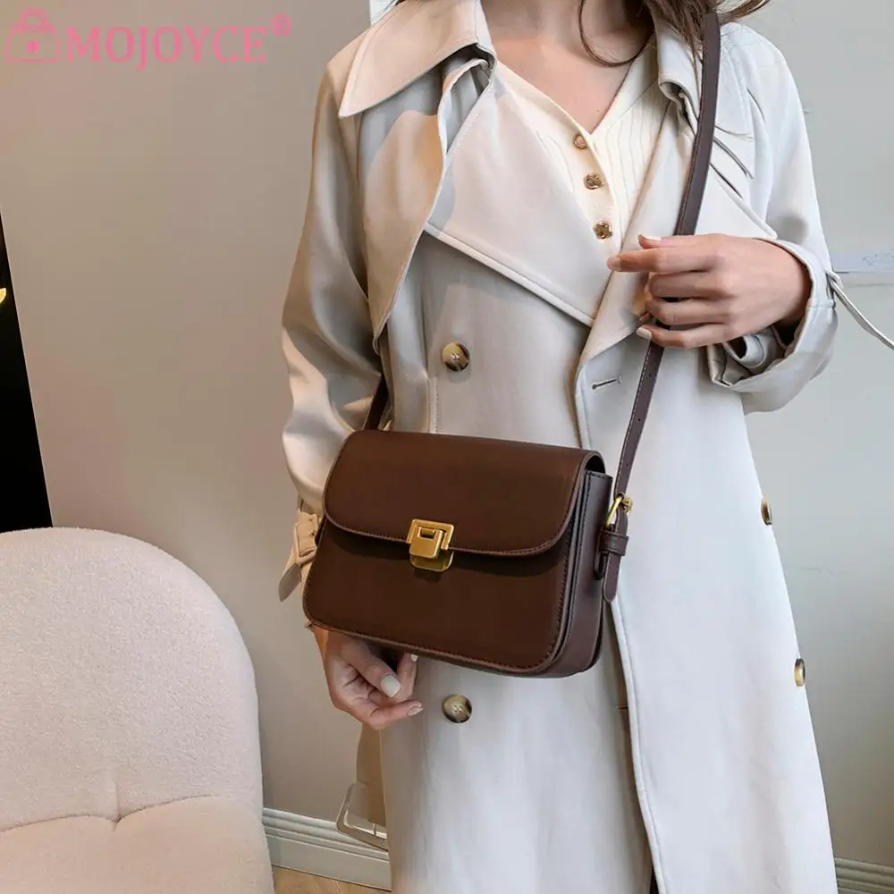 Women Fashion Shoulder Bag Large Capacity PU Leather Stylish Crossbody Bag Adjustable Strap Casual Satchel Bag Trendy Sling Bag