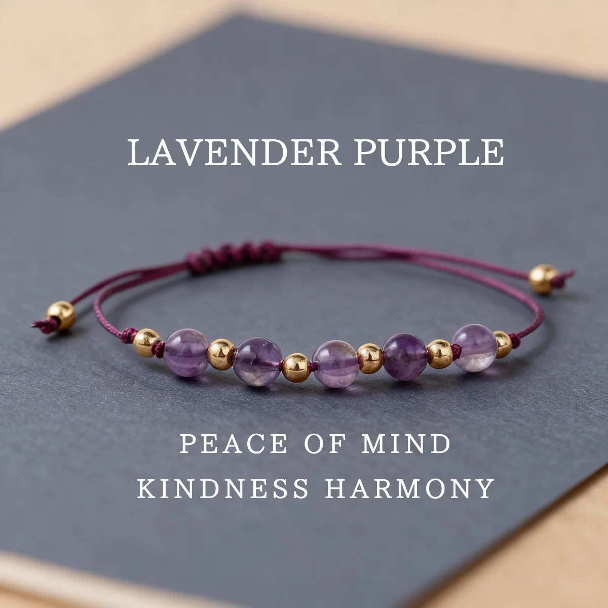 Gemstone Bracelet  Amethyst Bracelet Natural Bead String Woven Crystal Amethyst Bracelets