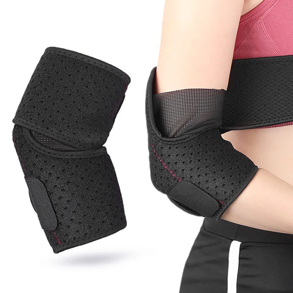 

Breathable Elbow Brace Compression Sleeve Arm Support Mesh Protector For Sports Running Adjustable Size Fine Stitching