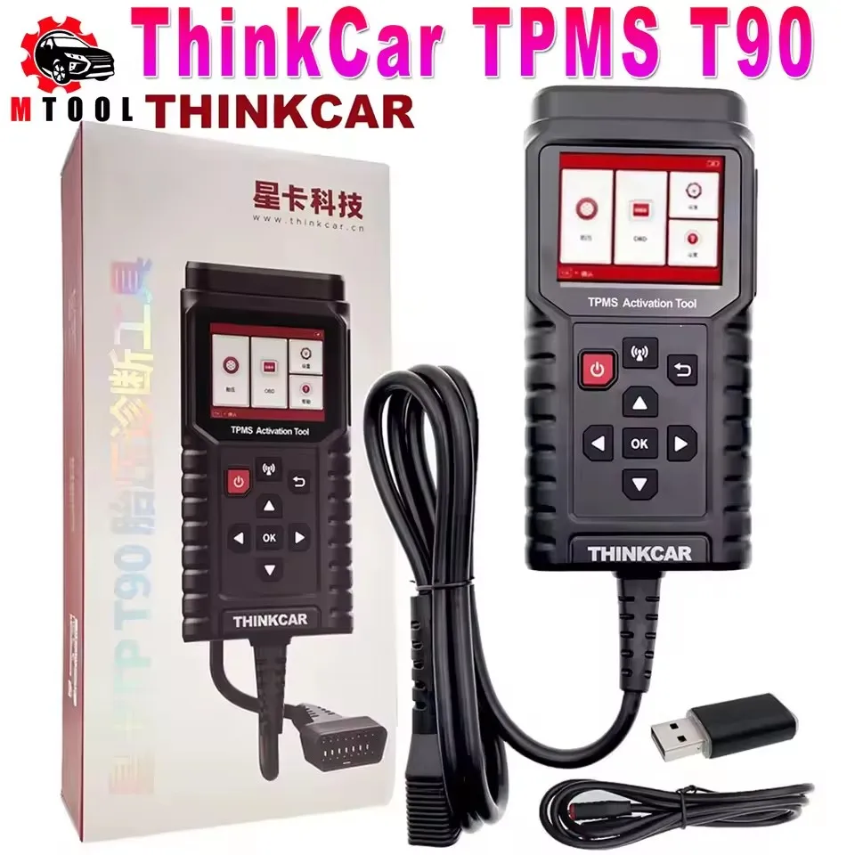 THINKCAR TPMS T90 Programmer S3 2in1 Car Tire Pressure Diagnosis Tool TPMS Sensor Service Tool 315MHz 433MHz PK THINKCAR T90 G2