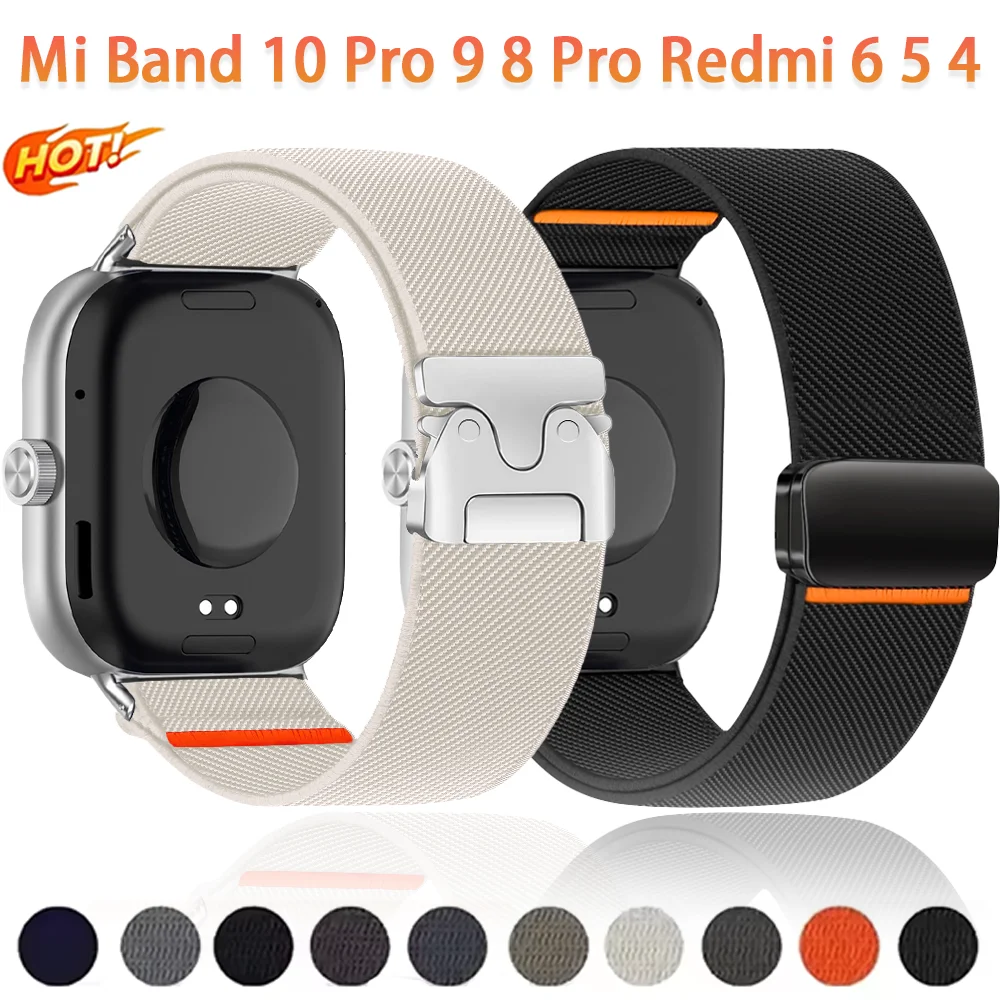�y�Z�[�����zXiaomi Mi Band 10 Pro 9 8 Pro�p�i�C�����o���h ���C�X�g���b�v �p���V���[�g�o�b�N�� �e���u���X���b�g ���X�g�o���h Redmi Watch 6 5 4�Ή� �R���A