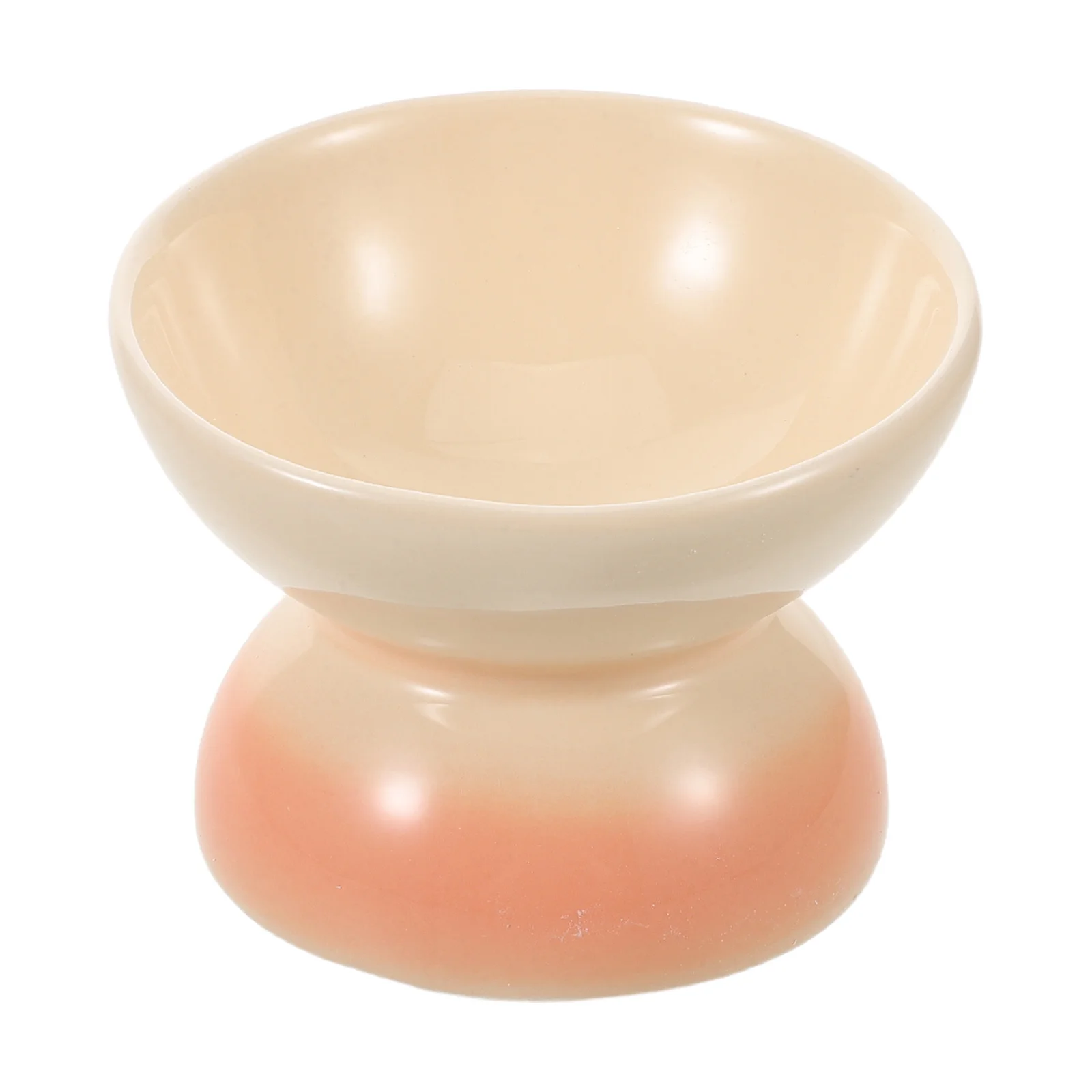 

Ceramic Cat Food and Water Bowl Tilted Elevated Design Reduces Neck Strain Easy Cleaning Complements Home Decor