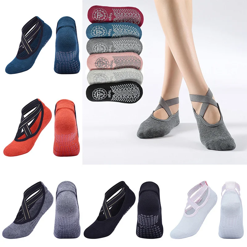 

Damping Socks High Quality Women Quick-Dry Anti-Slip 2023 Bandage Yoga Pilates Ballet Socks Good Grip For Women Cotton Socks