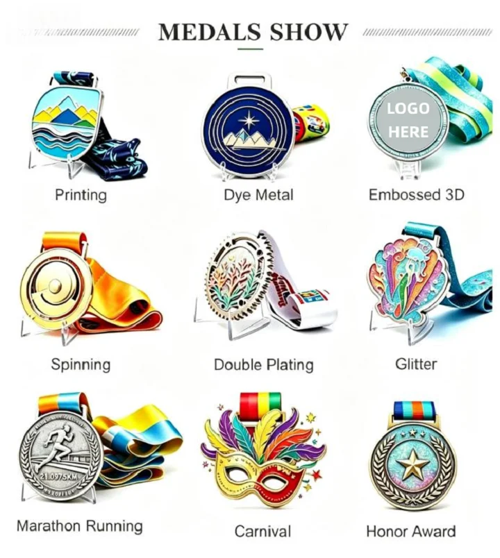 Racing Medals Multifunctional Sports Metal Awards Custom Medals for Awards With Adjustable Satin Ribbon for Various Events