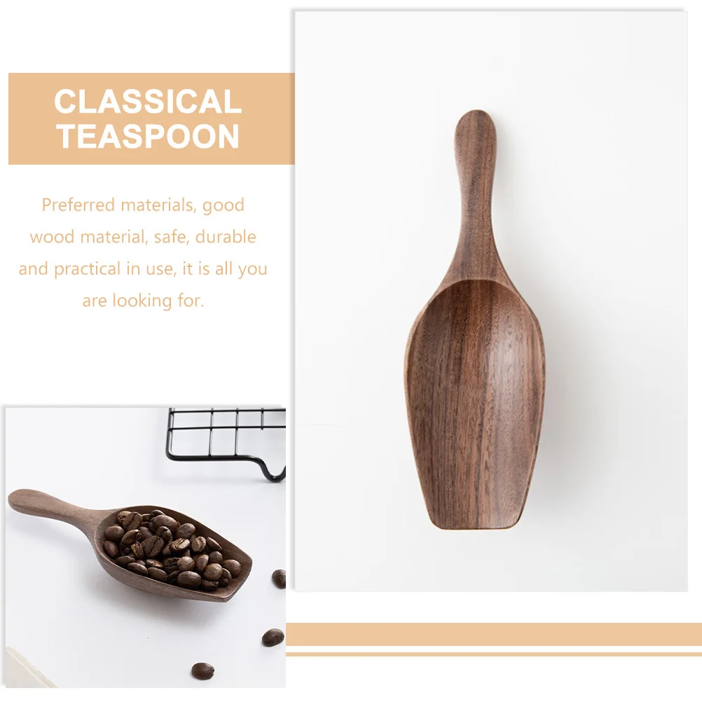 

Wooden Coffee Bean Scoop Tea Shovel Home Kitchen Grain Scoop Smooth Surface Practical Wooden Shovel Classical Teaspoon