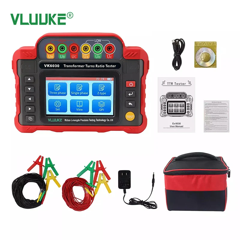 VK6030 Portable Transformer Turns Ratio Tester 220V Handheld Equipment TTR Meter