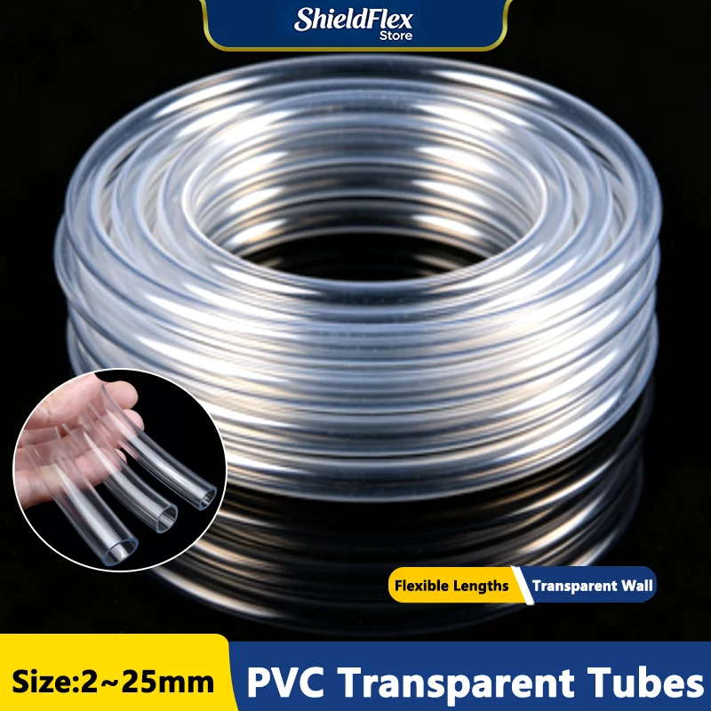 

Inner Diameter 2 3 4 5 6 8 10 12 14 16 18 20 25mm 1/2/5m High Quality Water Pump Tube Hose Transparent PVC Plastic Hoses