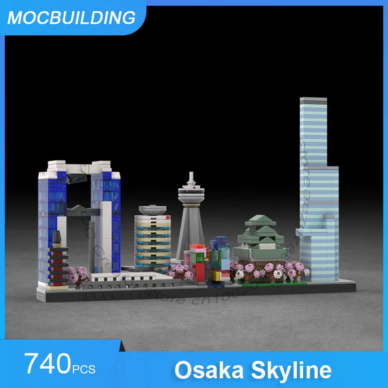 أوساكا أفق MOC اللبنات مدينة العمارة عرض جمع نموذج لتقوم بها بنفسك تجميع الطوب الإبداعية عيد الميلاد اللعب الهدايا 740 قطعة #1