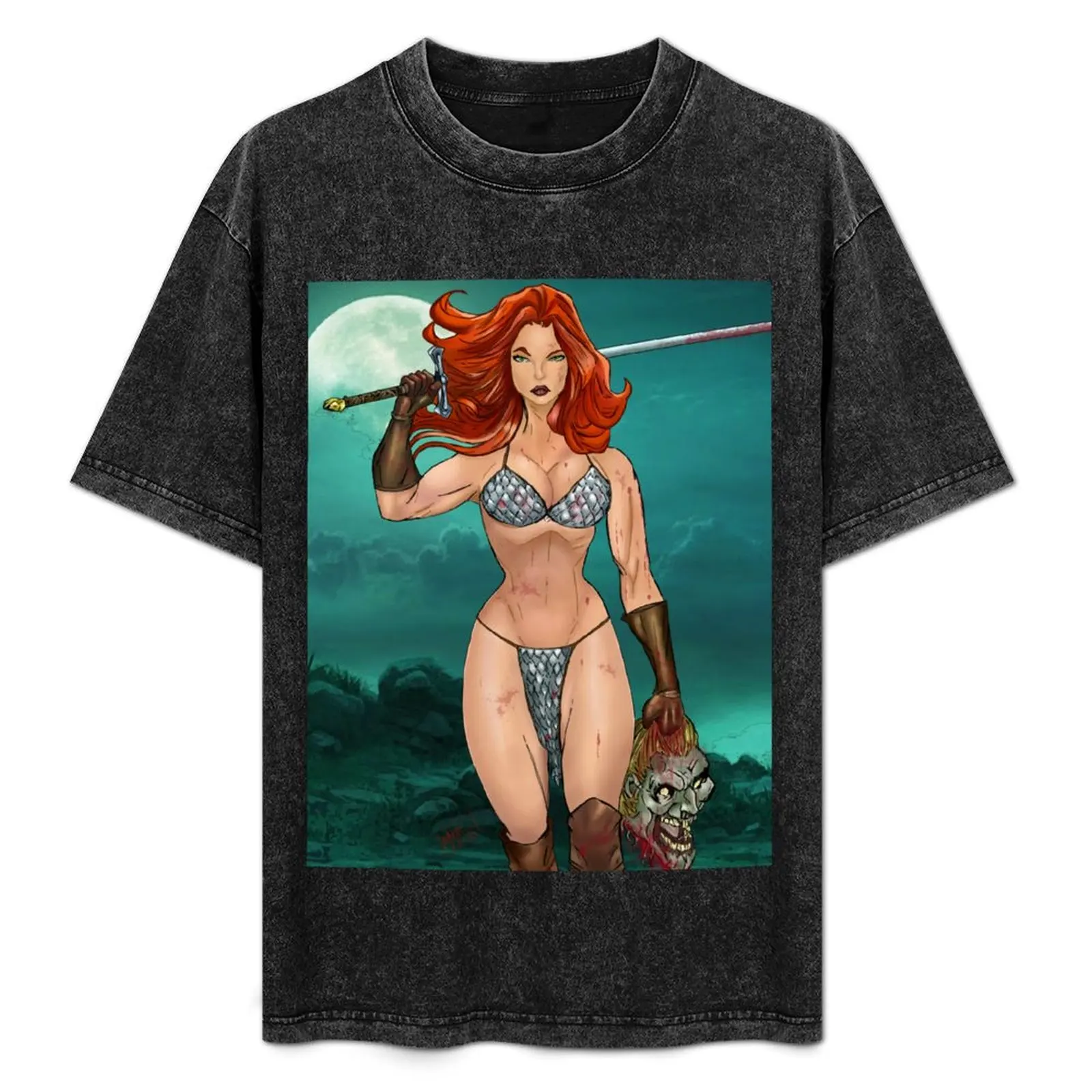 

Red Sonja Moonlight T-Shirt heavyweights man t shirt plain white t shirts men