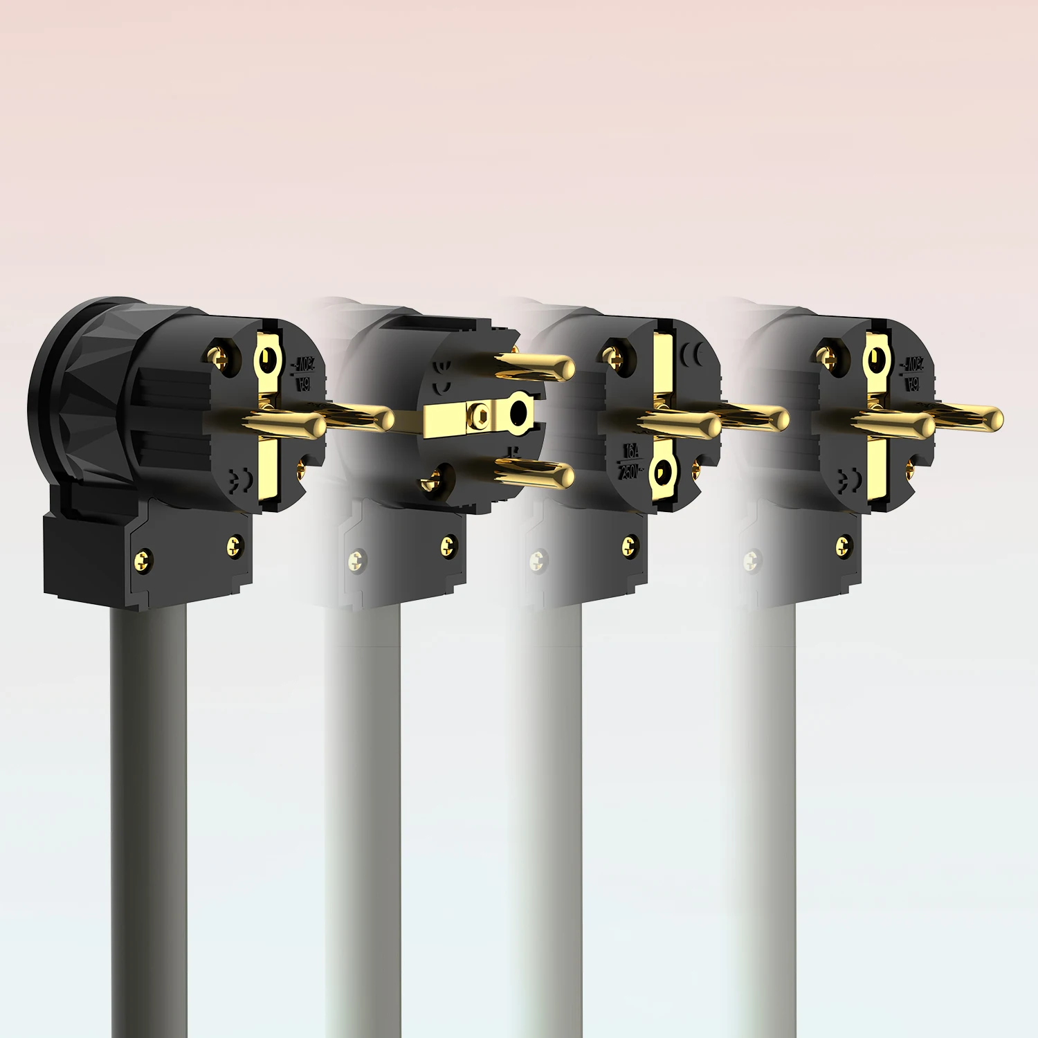 

Viborg 100% Pure Copper US Schuko Power Plug 24K Gold Plated Right Angled EU Power Male Female Connector LE505G LM505G LF505G