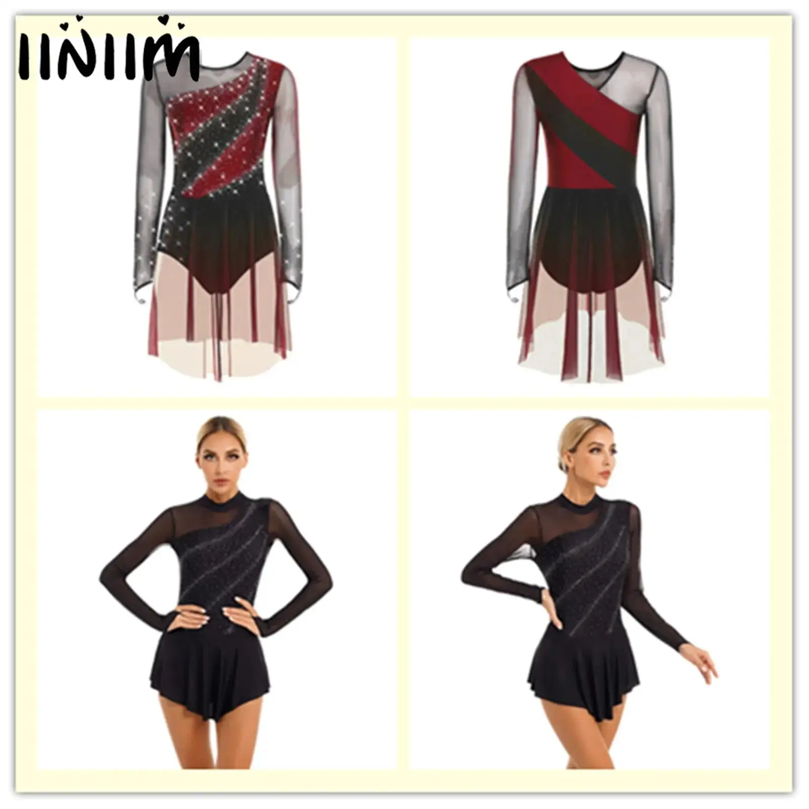 mulheres-ginastica-artistica-patinacao-artistica-traje-brilhante-ballet-danca-lirica-collant-vestido-brilhante-strass-gradiente-malha-saia
