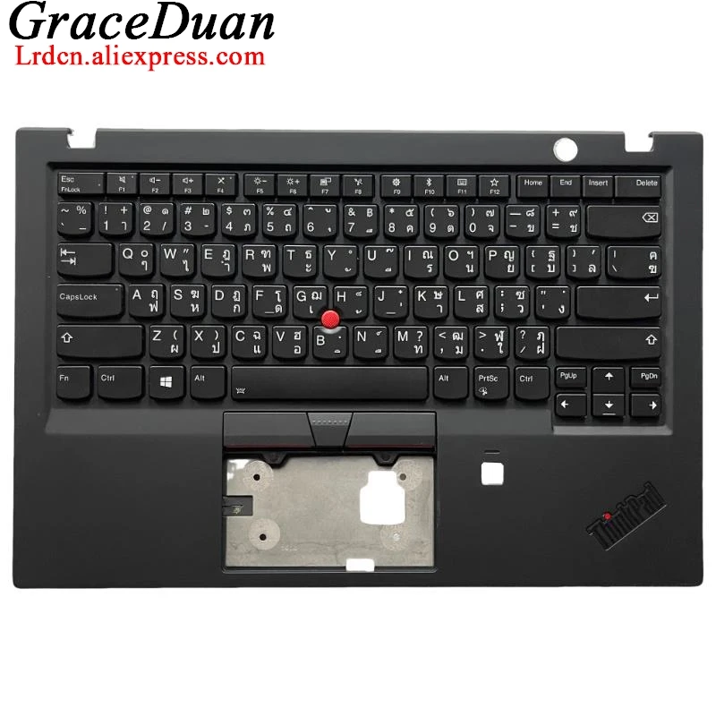 

TH Thai Black Keyboard Upper Case Palmrest Shell Cover For Lenovo Thinkpad X1 Carbon 6th Gen6 G6 01YR561 01YR633 01YR597 01YR669