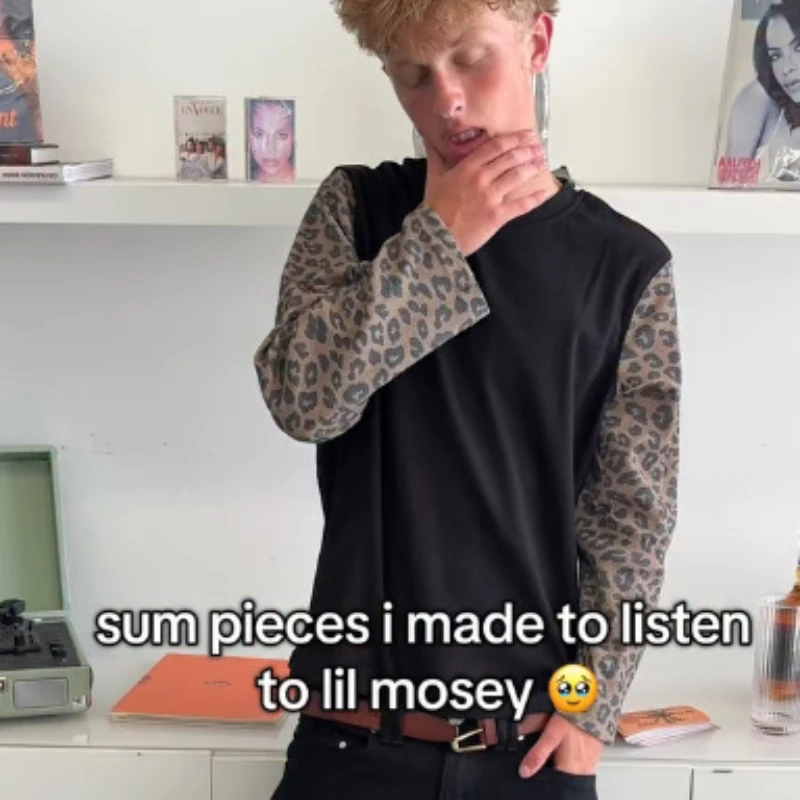 بلوفر بسيط بألوان متباينة بطبعة الفهد قميص بأكمام طويلة 2025 ربيع جديد على الطراز الأوروبي والأمريكي الفضفاض غير الرسمي #4