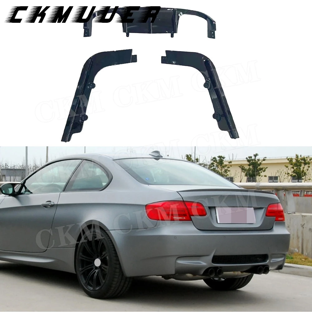 

CKMUUER Car V Style Rear Diffuser Spoiler Rear Splitters Flaps Body Kits Accessories for BMW E92 E93 M3 2009 2010 2011 2012