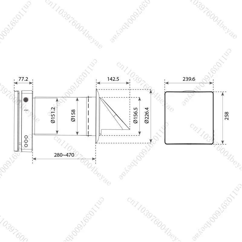 2025 نظام تهوية لغرفة واحدة لتدفئة الهواء بدون مجاري