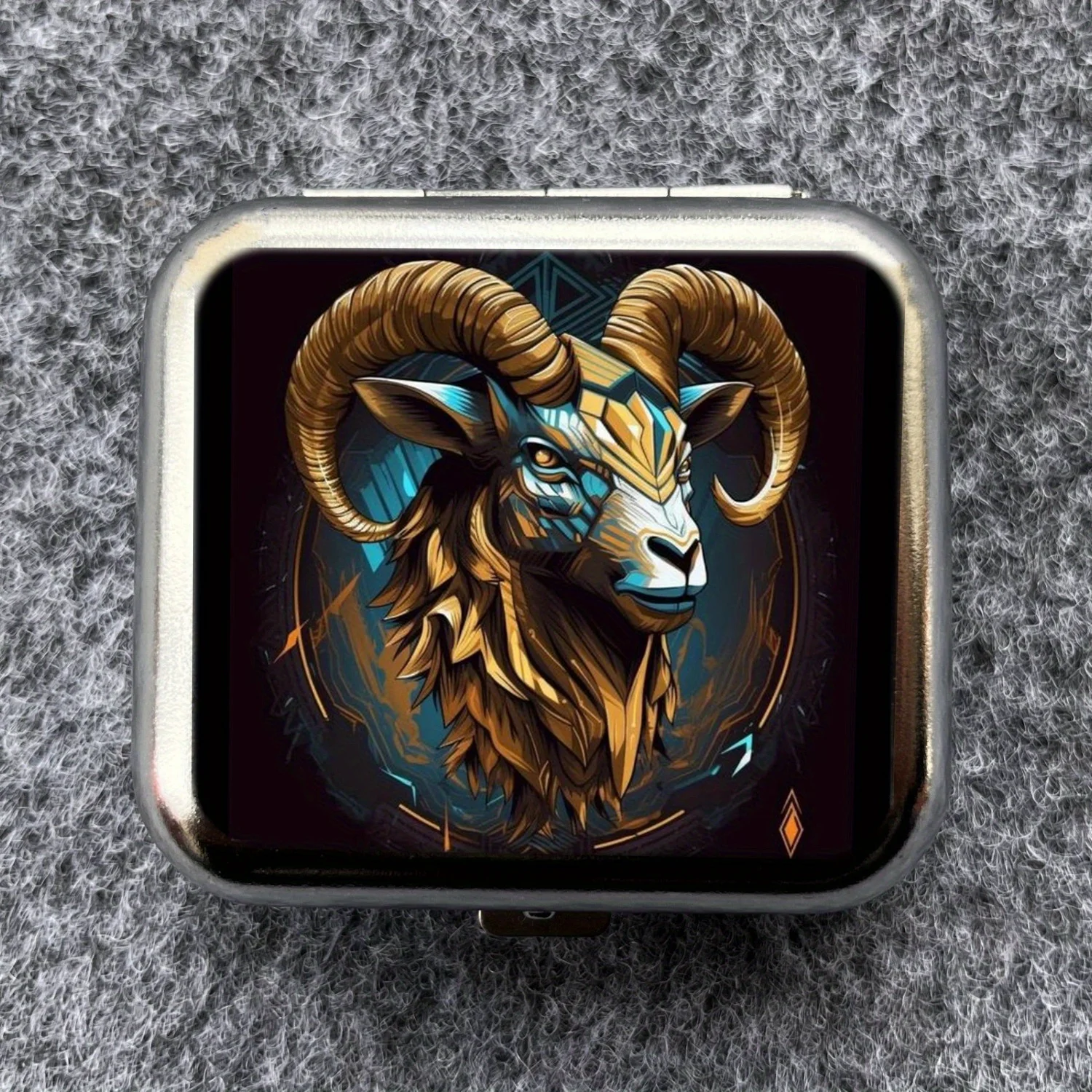 

Goat Sheep Mini Metal Ashtray, Portable Small, Outdoor Portable Pocket, Car Ashtray, Fashionable Smoking Accessories