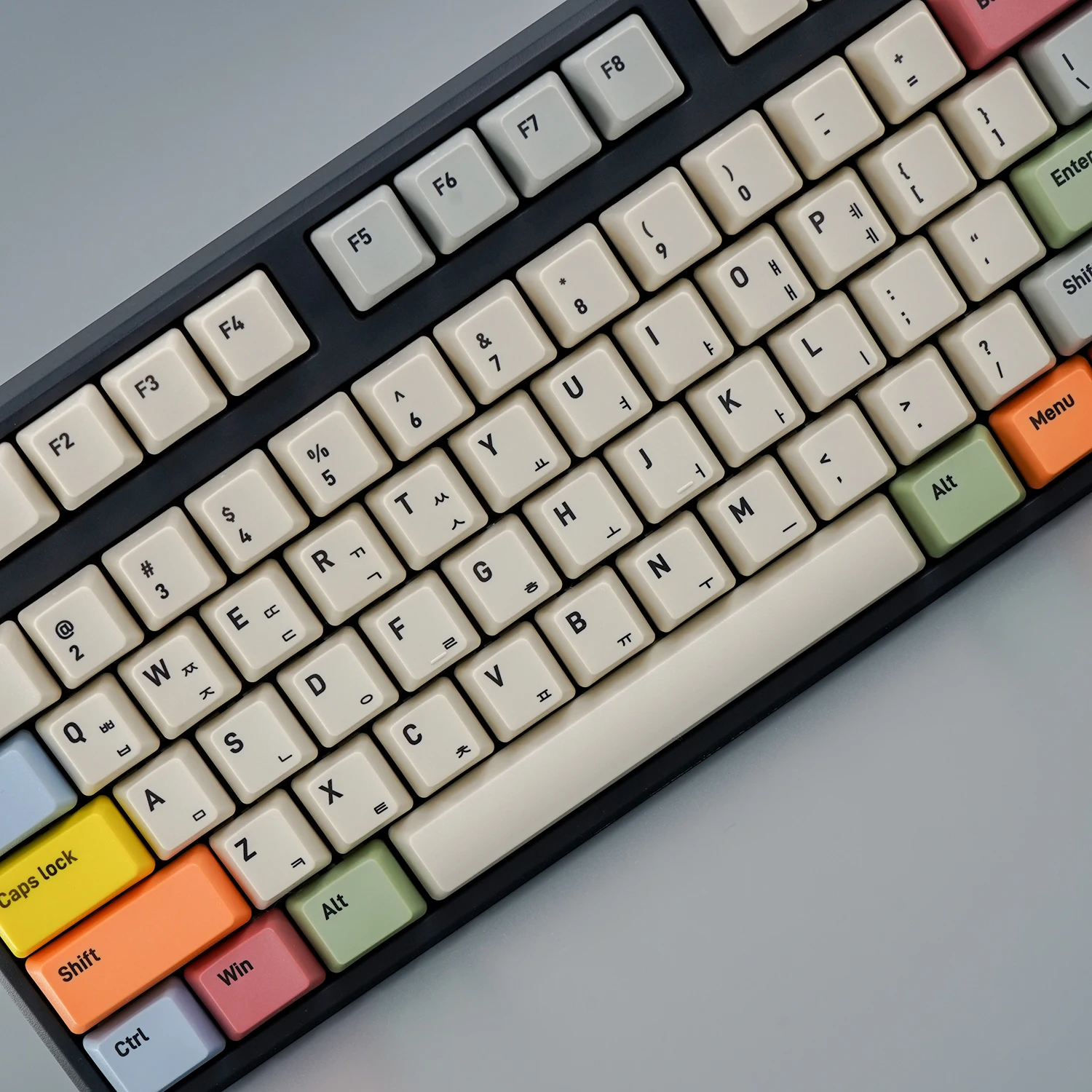 NPKC-teclas de perfil OEM ruso coreano de lona, juego de teclas PBT, teclas de sublimación de tinte para interruptor MX, tapa de teclado mecánico