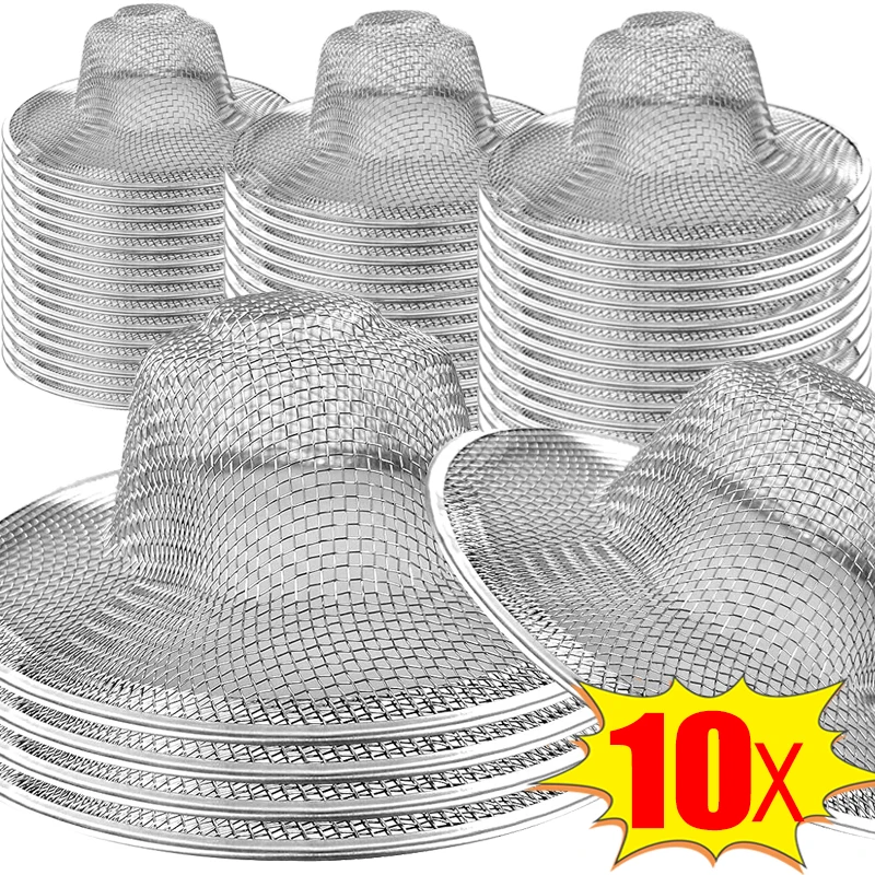 1/10PCS Stainless Steel Floor Drain Filter Mesh Hair Catcher Stopper Bathroom Shower Floor Drains Baskets Anti-blocking Filters