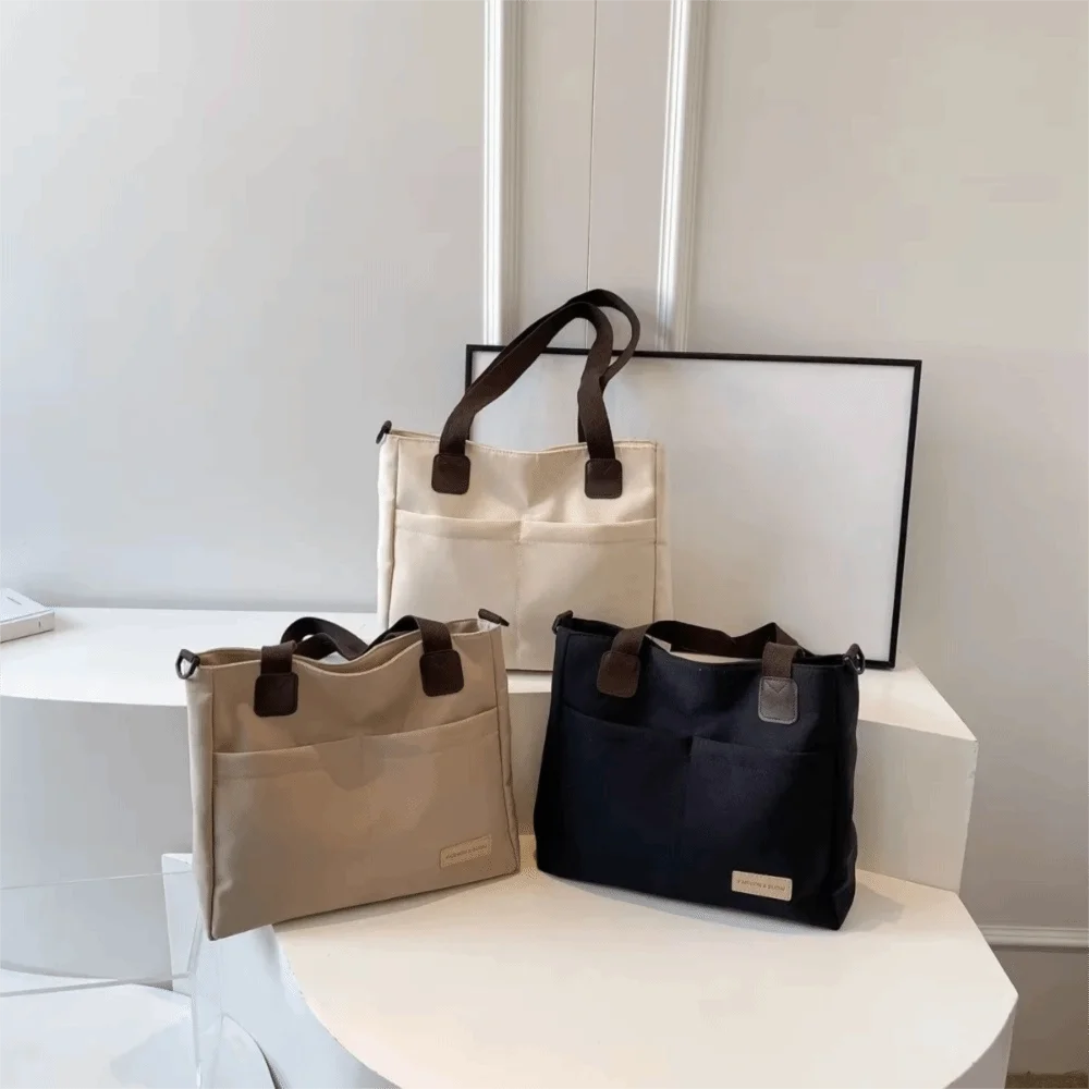 حقيبة حمل عملية محمولة متعددة الجيوب سميكة مع حزام كتف حقيبة كتف للسفر حقيبة عمل بسيطة من البوليستر للاستخدام اليومي #5