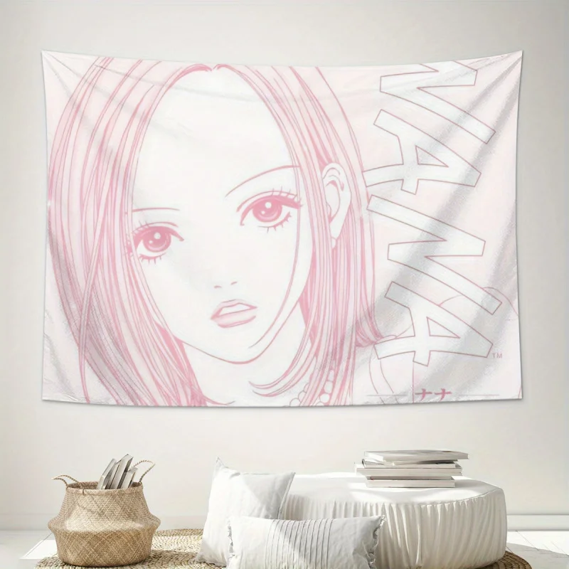 tapecaria-personalizavel-vikama-nana-komatsu-nana-com-fio-rosa-estilo-ins-atmosfera-de-anime-japones-com-menina-decoracao-de-quarto-e-casa