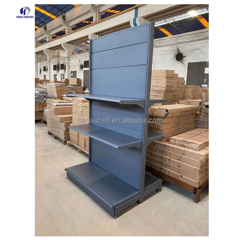 custom.Factory Price Multi Layers Steel Metal Shelves Single Groceries Rack Gondola Retail Racks Supermarket
