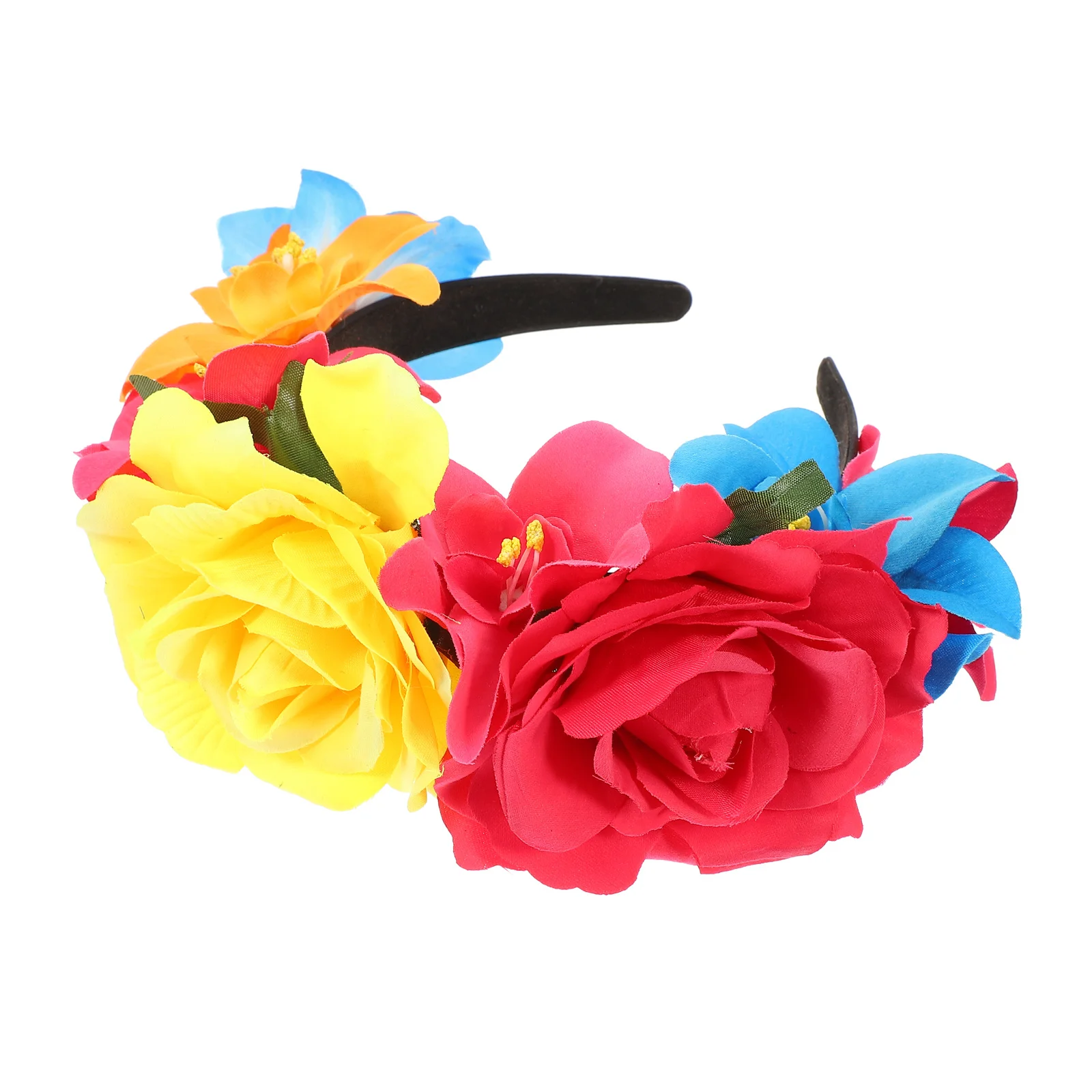 

Halloween Rose Headband Chic Simulation Flower Hair Accessory for Party Cosplay Stage Performance Rose Headband