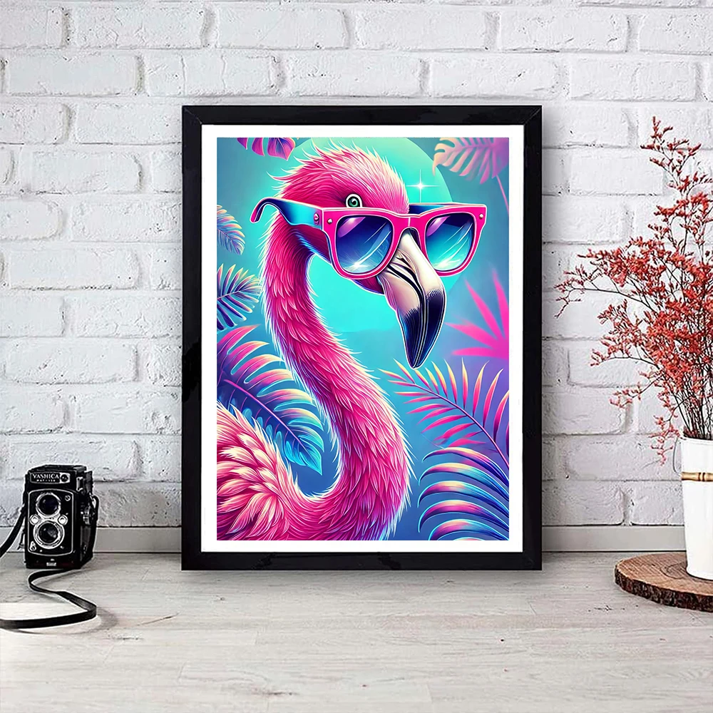 5D الماس الفسيفساء فلامنغو الحيوان صورة الراين اللوحة الطيور عبر الابره مجموعات DIY التطريز اليدوية هدية #3