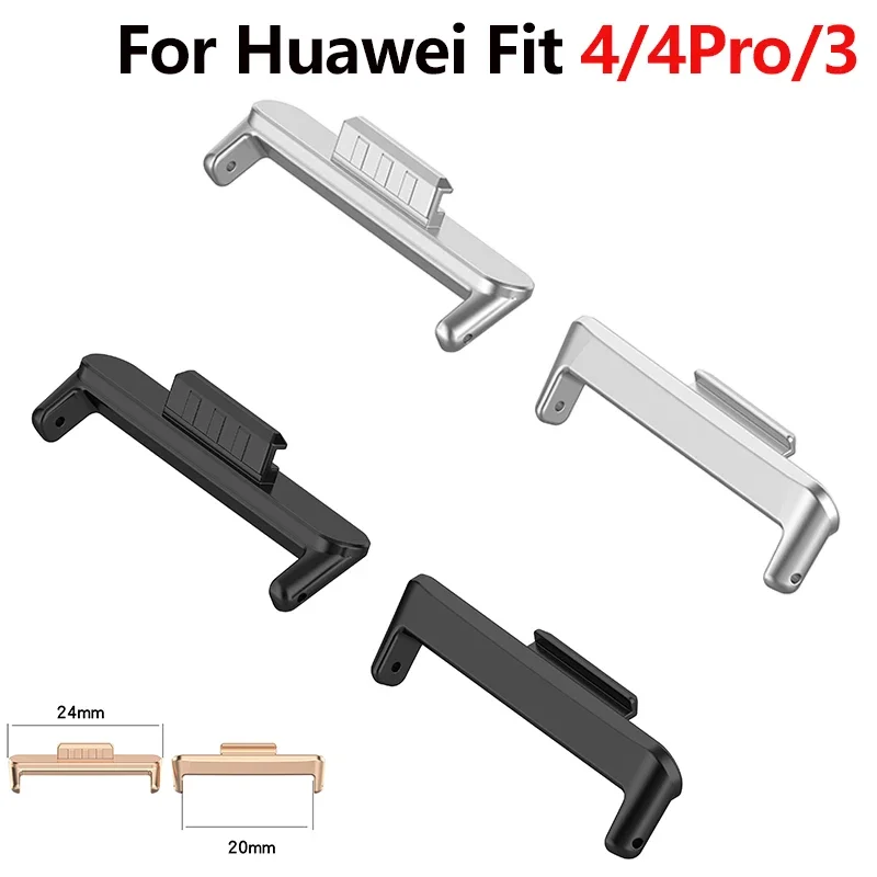 1 пара адаптеров для часов Huawei Watch Fit 4 4 Pro 3, ремешок-разъем, браслет из металла, нержавеющая сталь, подходит для 3 20 мм, ширина ремешка, аксессуары