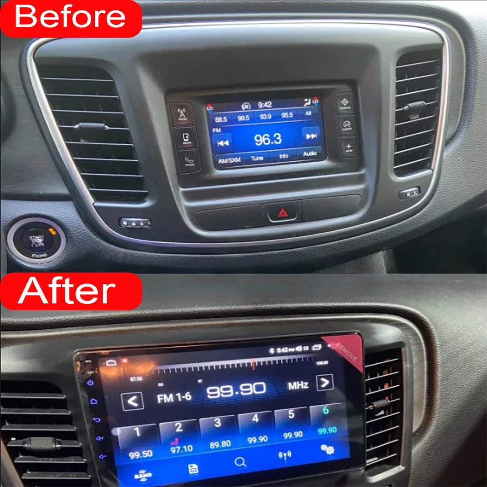 Android Auto For Chrysler 200 200C 200S 2015 - 2019 Car Radio Multimedia Video Stereo Player Carplay Navigation GPS DSP 5G WIFI