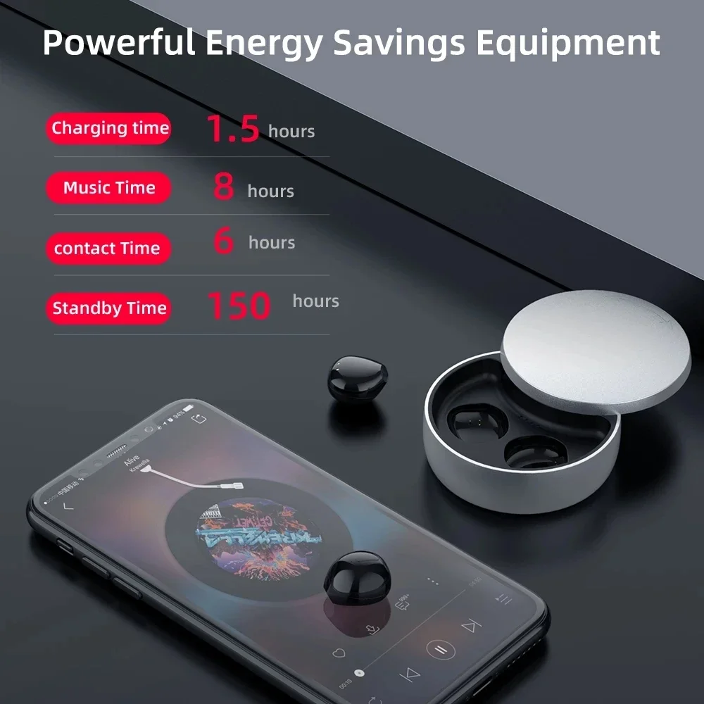 

HaaYot Wireless Earbuds Bluetooth 5.3 Earphones Invisible Noise Reduction TWS Headphones Comfortable Headset With Mic