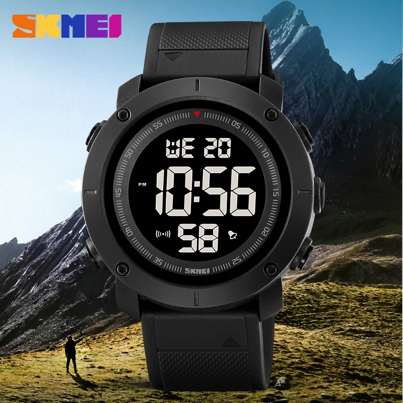 SKMEI Sport Outdoor orologio da polso digitale per uomo 2Time cronometro sveglia data LED orologi da uomo elettronici militari orologio maschile Reloj