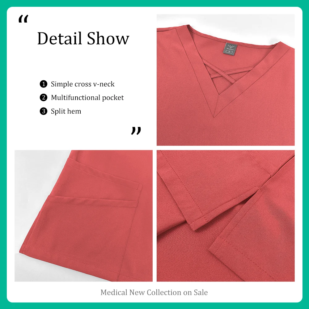 Clinica odontoiatrica Chirurgia Uniforme Scrub infermieristico Set Stretch Pet Ospedale Medico Uniformi Farmacia Vestito Donne Scrub medico Abbigliamento da lavoro