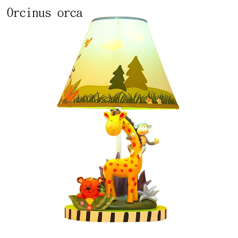 Creative cartoon giraffe desk lamp boy bedroom children's room lamp modern simple and lovely animal table lamp free shipping