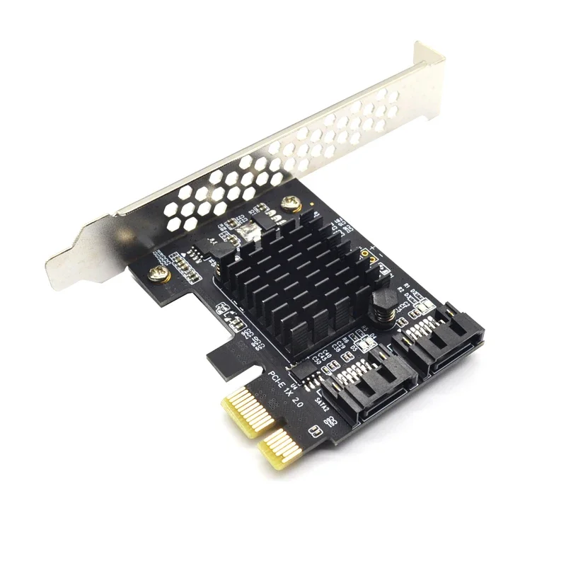 PCI-E SATA Extension Card PCI Express X1 to 2 Port SATA 3.0 6Gb Adapter Controller Marvell 9125 Chip PCIE to SATA Expansion Card