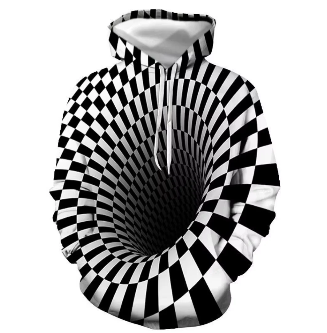 Fashion Abstract Swirl 3D Print Hoodie Men Women Hoodies Streetwear Oversized Pullovers Hooded Sweatshirts Male Tops Clothing