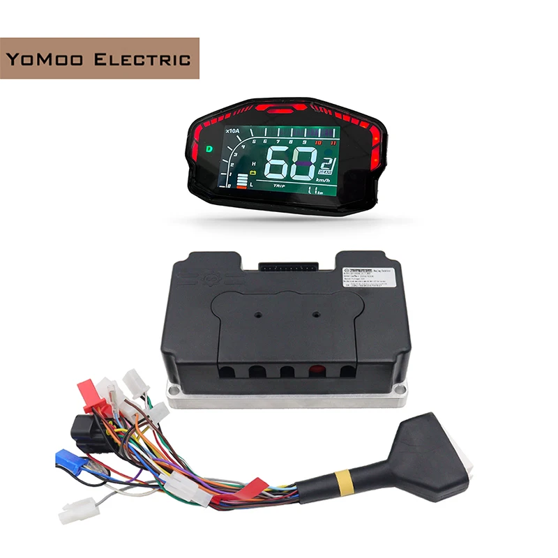 60V-96V ND96450 Fardriver DC 170A Sine Wave Motor Controller with DKD ONE-LIN Display For 3KW-5KW Electric Dirt Bike Scooter