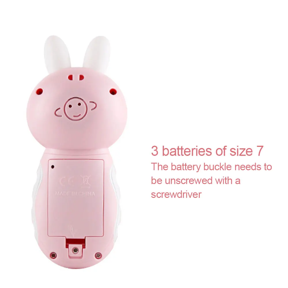 Baby Chewing Phone Early Education Cartoon Cute Funny Expression Cartoon Cute Rabbit Music Mobile Phone Educational