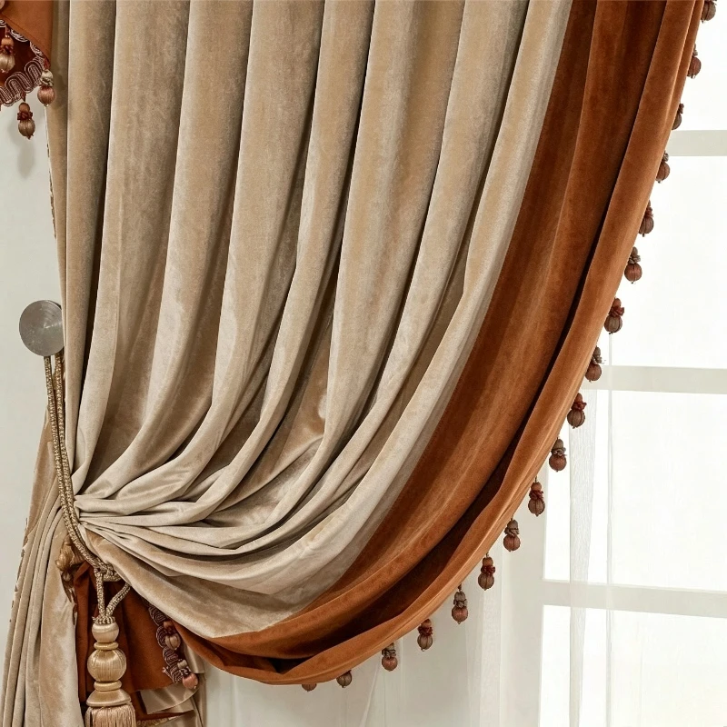 Opulence Radiate European Curtains Palatial Style Luxury Grandeur High End Vintage Charm for Villa Living Bedroom Custom Size