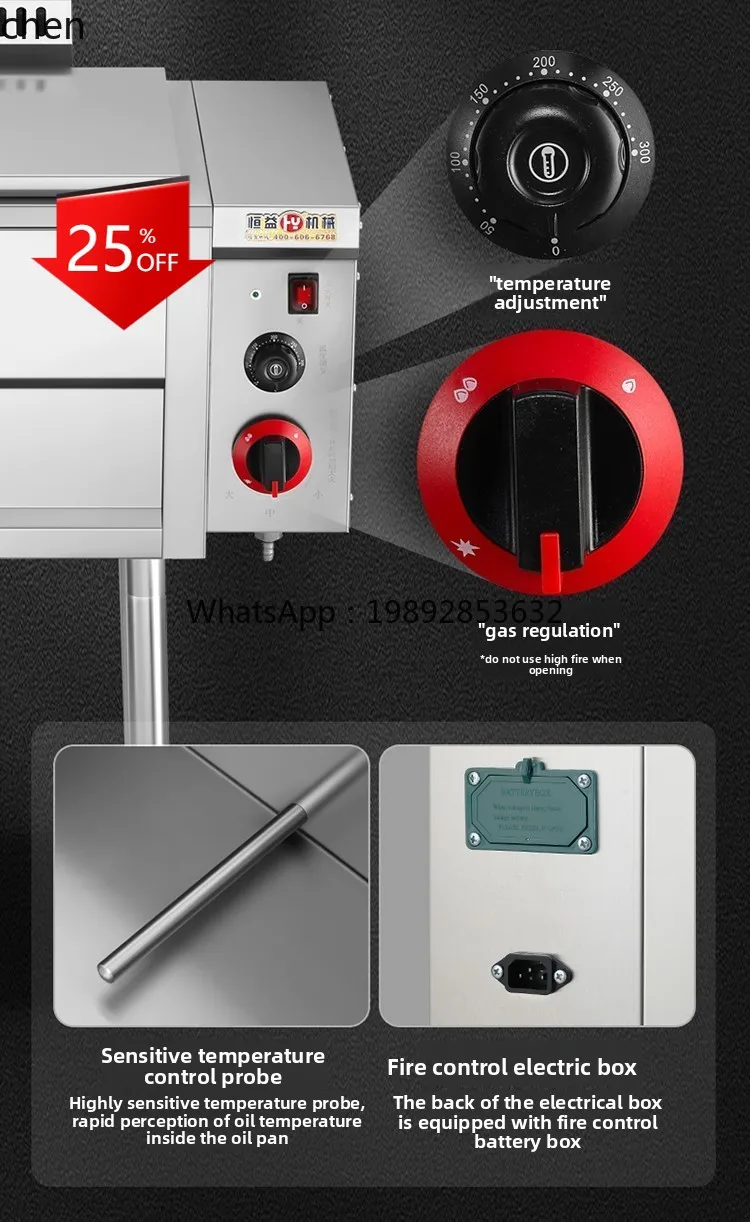 

with flameout protection desktop automatic temperature control fried string twist potato tower commercial pot stall