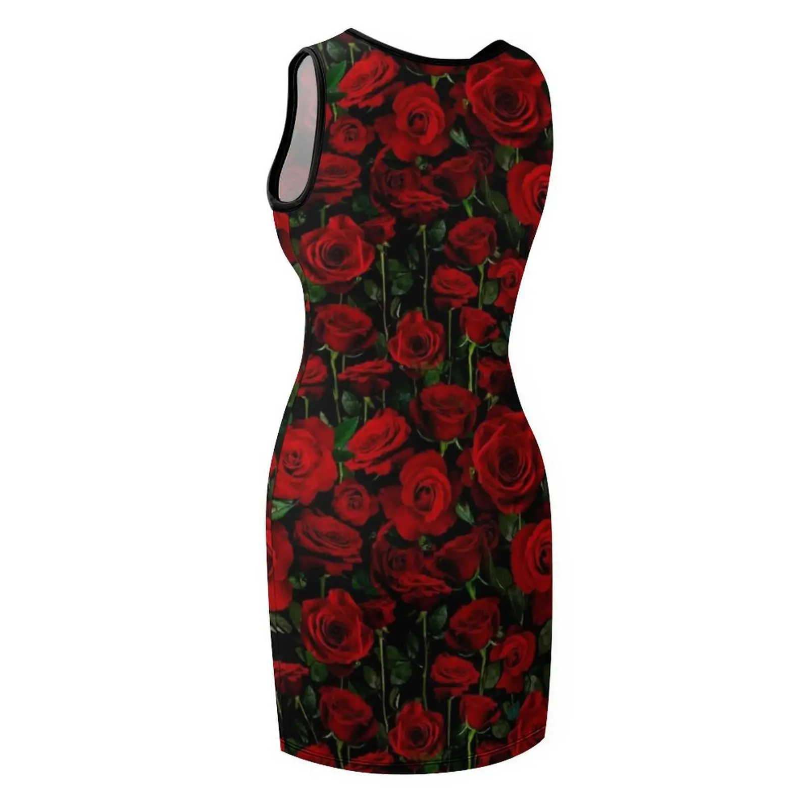 Cama de rosas sem mangas vestido de verão feminino terno chique e elegante vestido de noite feminino vestidos de ocasião formal