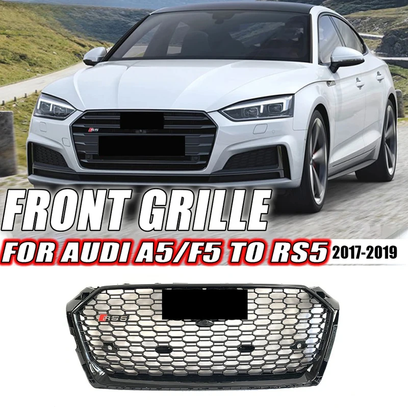 

For Audi A5 S5 RS5 style front bumper honeycomb grille body modification accessories 2017 2018 2019